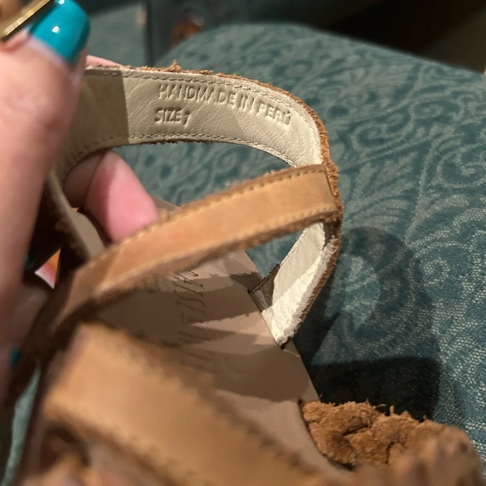 Brown Leather Kids Sandals - Picture 5 of 5